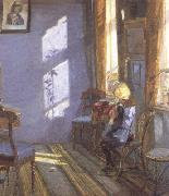 Anna Ancher Sunshine in the Blue Room (nn02) oil painting